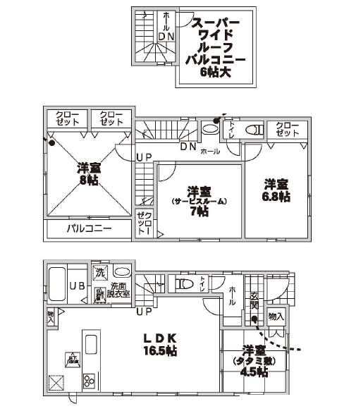 船橋市三山７丁目　新築一戸建て　４号棟