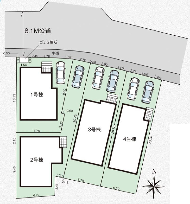 市川市本北方２丁目　１２期　新築一戸建て　グラファーレ_画像2