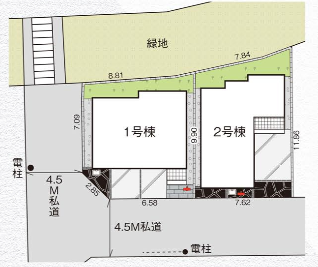 船橋市中野木１丁目　新築一戸建て　グラファーレ_画像2