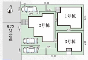 市川市曽谷３丁目　新築一戸建て　グラファーレ_画像2