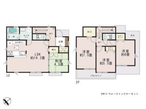 船橋市咲が丘４丁目全26棟23号棟の新築一戸建間取図