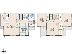 船橋市三咲郵便局近くの新築戸建住宅全２棟の２号棟