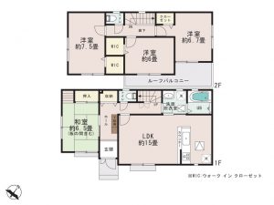 鎌ケ谷市南鎌ケ谷４丁目新築一戸建て住宅３号棟間取図