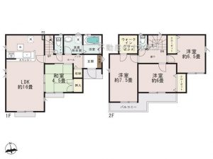 鎌ケ谷市北中沢２丁目の新築一戸建住宅間取